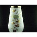Vase cônique en cristal dépoli de Bohëme 