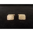 Paire de boutons de manchette vintage plaqué or Murat