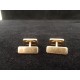 Paire de boutons de manchette vintage plaqué or Murat