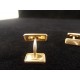 Paire de boutons de manchette vintage plaqué or Murat