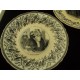Jules Vieillard Bordeaux série de 7 assiettes parlantes les beaux jours de la vie