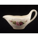 Old earthenware sauce boat from Gien, Champs model