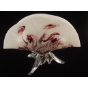 Vase bouquetière en verre dans le goût Murano signé