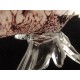 Glass flower vase in the Murano style signed