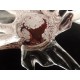 Glass flower vase in the Murano style signed