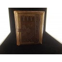 Old photo album music box bound in leather 1900