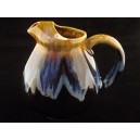 Vintage flamed stoneware water pitcher