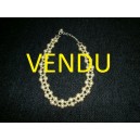 Collier ras de cou en perle fermoir argent