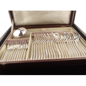 Alfénide (Christofle) modèle Thaïs ménagère 37 pièces