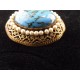 Broche ancienne métal doré pomponne perles