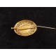 Broche ancienne métal doré pomponne perles