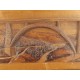 Pont de Garabit carved wooden painting signed CLEAL