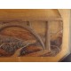 Pont de Garabit carved wooden painting signed CLEAL