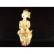 Ensemble de 4 sculptures sur bois de musiciens art populaire Thaïland ou Birmanie