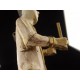 Ensemble de 4 sculptures sur bois de musiciens art populaire Thaïland ou Birmanie