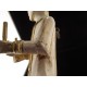Ensemble de 4 sculptures sur bois de musiciens art populaire Thaïland ou Birmanie