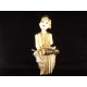 Ensemble de 4 sculptures sur bois de musiciens art populaire Thaïland ou Birmanie