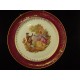 Assiette de décoration décor Fragonard en porcelaine de Limoges