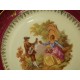 Assiette de décoration décor Fragonard en porcelaine de Limoges