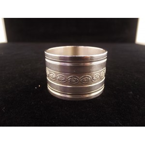 Christofle napkin ring in silver-plated metal, Villeroy model