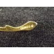 Broche vintage en forme de rose en métal doré signée Cerrito 
