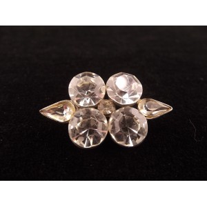 Petite broche vintage pierres blanches