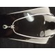 Collier ancien en argent pendentif en pierres du Rhin verte et blanches