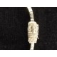 Collier ancien en argent pendentif en pierres du Rhin verte et blanches