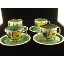 Boch La Louvière 4 vintage cups model In the mood