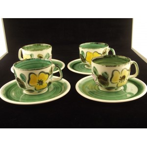 Boch La Louvi&egrave;re 4 tasses vintage mod&egrave;le In the mood