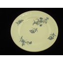 Cake stand plate on foot, earthenware Robert Charbonnier Longchamps model Bluets