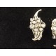 Paire de clips de revers ou de chaussure anciens