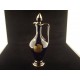Carafe aiguière à liqueur en porcelaine bleu de four