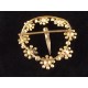 Importante boucle de ceinture ancienne strass bleus et blancs