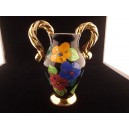 Vallauris vase with rose decoratio