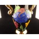 Vallauris vase with rose decoratio