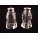 Crystal salt cellar with solid silver stopper