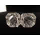 Saleron salière cristal bouchon argent massif 