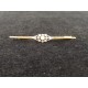 Antique Art Nouveau pearl barrette brooch in gold plated Oria