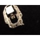 Broche art déco en argent hématite et marcassites
