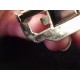 Broche art déco en argent hématite et marcassites