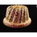 Terracotta Kouglof Mold with Enameled Decor