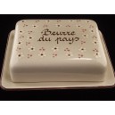 Beurrier en céramique vintage