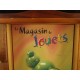 Collection de fèves "le magasin de jouets" dans son présentoir en bois 