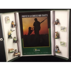 Hunting-themed bean collection in its box
