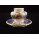 Encrier ancien en porcelaine de Dresde Héléna Wolfsohn XIXème