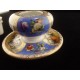 Encrier ancien en porcelaine de Dresde Héléna Wolfsohn XIXème