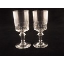 2 Antique Port Glasses, 19th Century