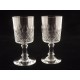 2 verres à pied à Porto anciens dans le goût de Saint-Louis Baccarat