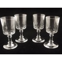 4 antique liqueur glasses in the style of Saint-Louis Baccarat